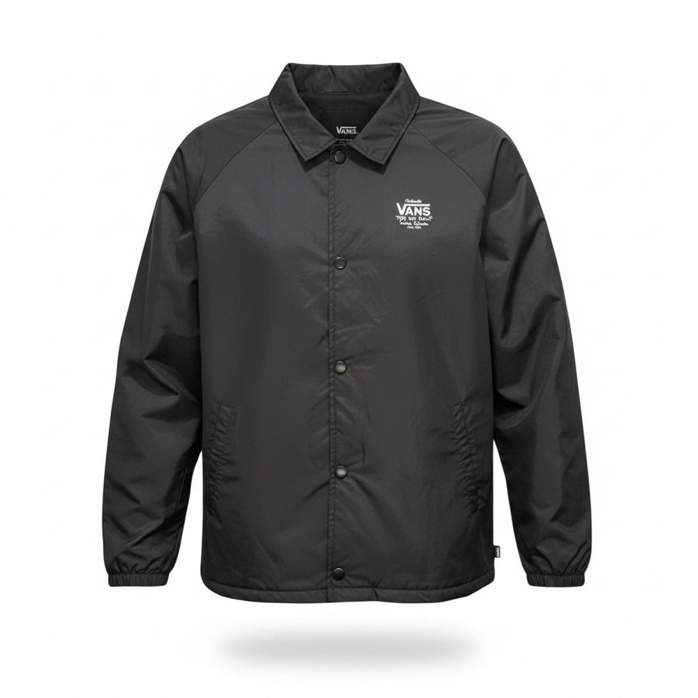 Vans Black Coach Snap Up Windbreaker Jacket Big Boys Youth Teen XL